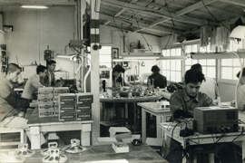 Factory production line in 1960s