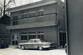 The headquarters building in the 1960s
